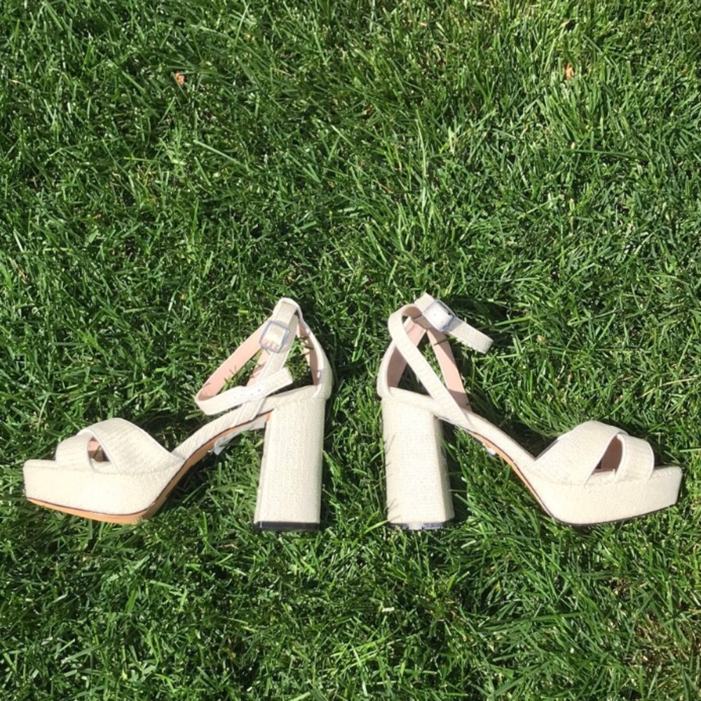 Woven Chunky Heels